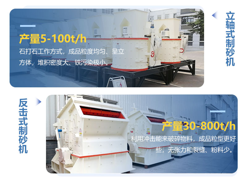 立軸式制砂機和反擊式制砂機哪種粒型好？區別介紹