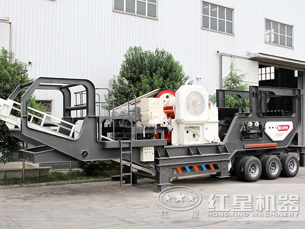 輪胎式移動破碎站-車載行走，隨用隨走，方便更快捷